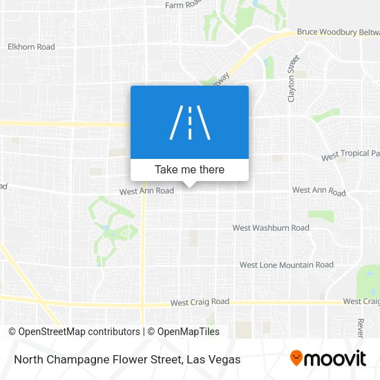 North Champagne Flower Street map