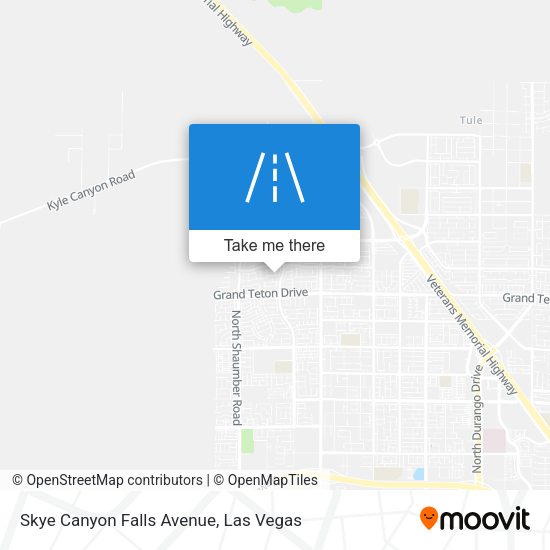 Skye Canyon Falls Avenue map