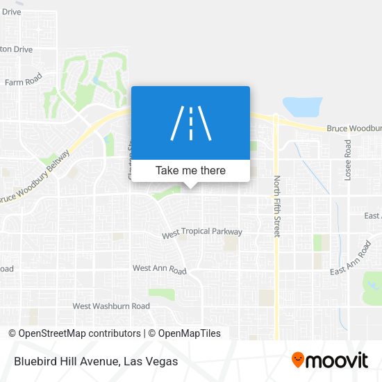 Bluebird Hill Avenue map