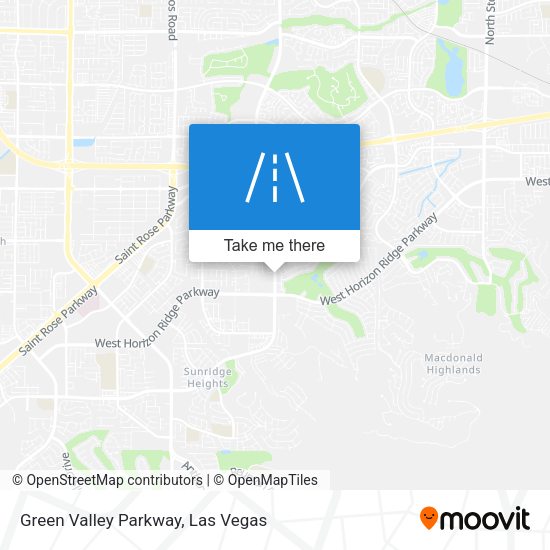 Green Valley Parkway map