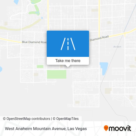 Mapa de West Anaheim Mountain Avenue