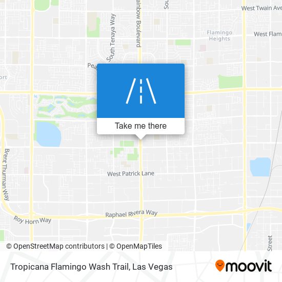 Mapa de Tropicana Flamingo Wash Trail