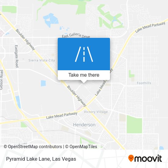 Pyramid Lake Lane map