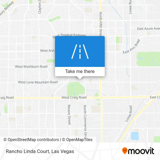 Rancho Linda Court map