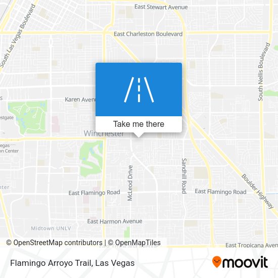 Flamingo Arroyo Trail map