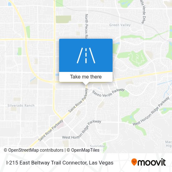 I-215 East Beltway Trail Connector map