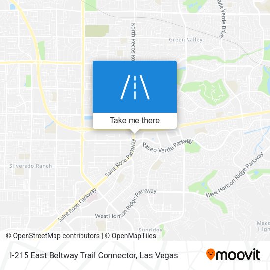 I-215 East Beltway Trail Connector map