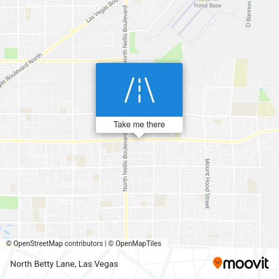 North Betty Lane map