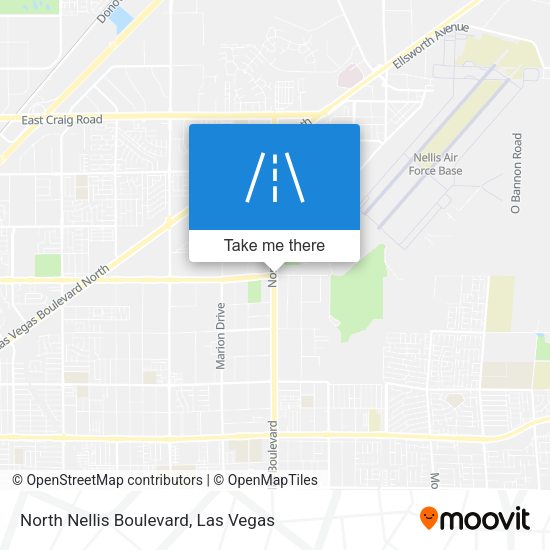 North Nellis Boulevard map