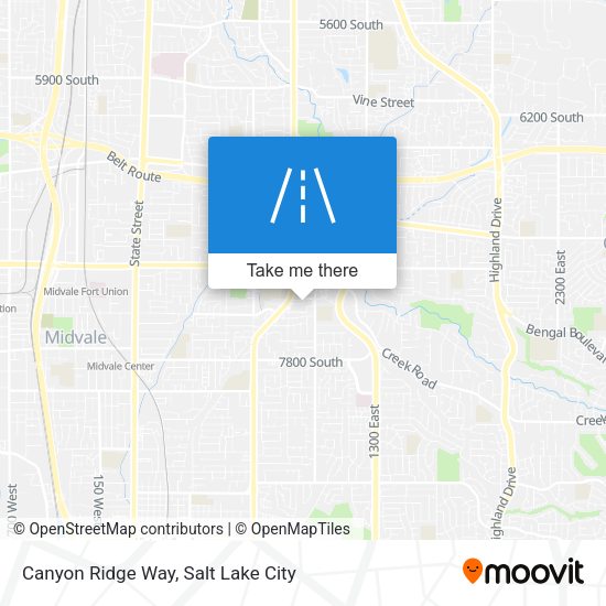 Canyon Ridge Way map