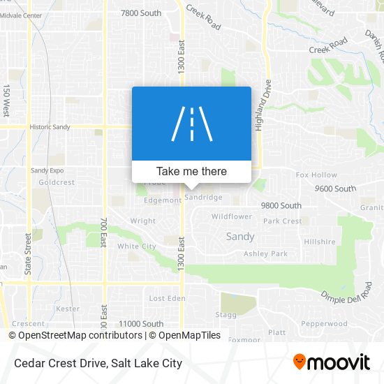 Cedar Crest Drive map