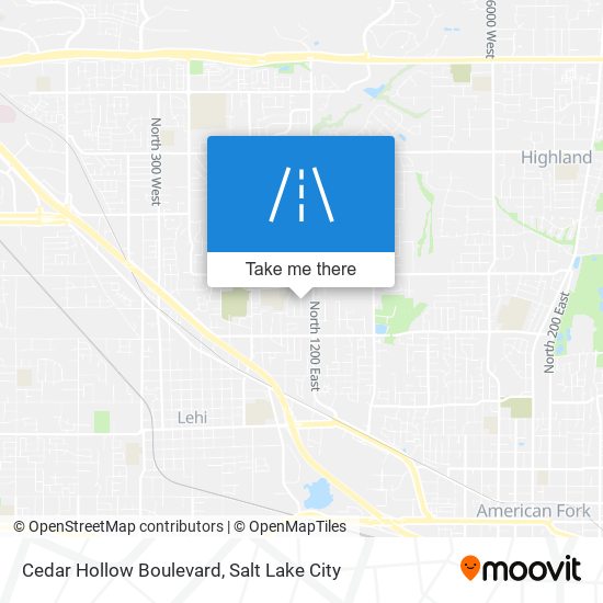 Cedar Hollow Boulevard map