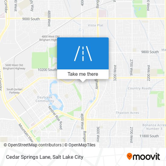 Mapa de Cedar Springs Lane