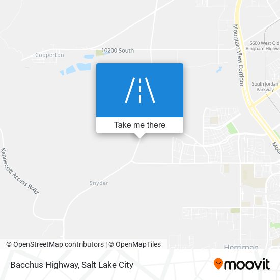 Bacchus Highway map