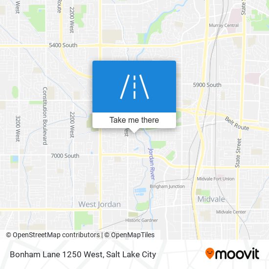 Bonham Lane 1250 West map