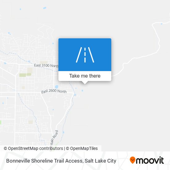 Bonneville Shoreline Trail Access map