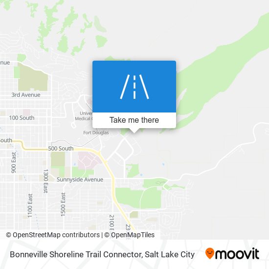 Mapa de Bonneville Shoreline Trail Connector