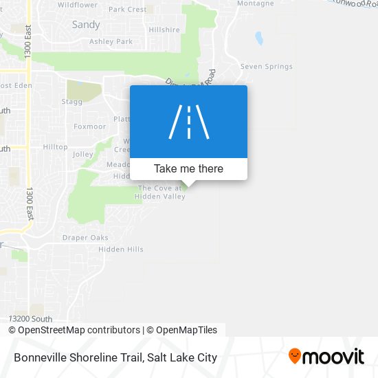 Bonneville Shoreline Trail map