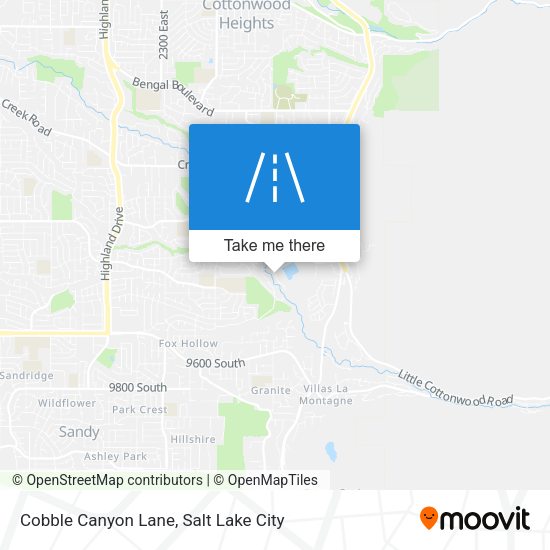 Cobble Canyon Lane map