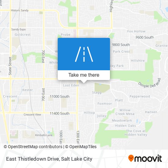 East Thistledown Drive map