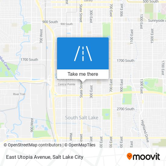 East Utopia Avenue map