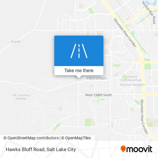 Hawks Bluff Road map