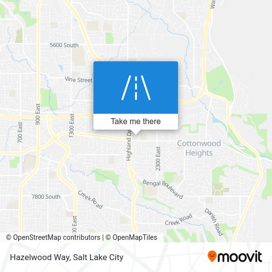 Hazelwood Way map