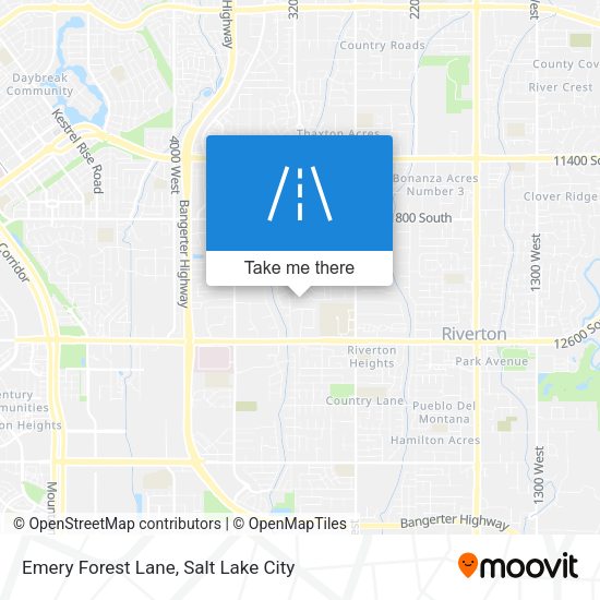 Emery Forest Lane map