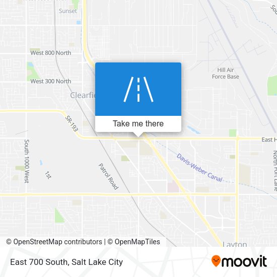 East 700 South map