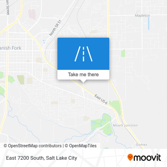 East 7200 South map