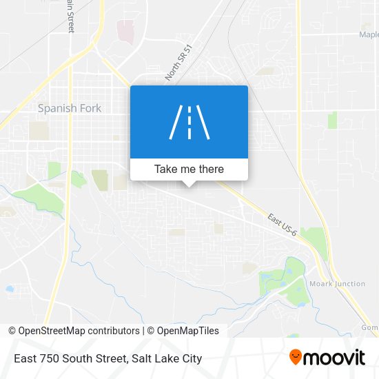 East 750 South Street map