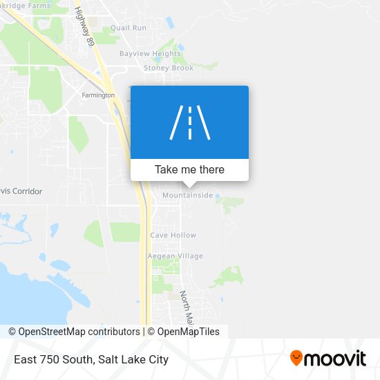 East 750 South map