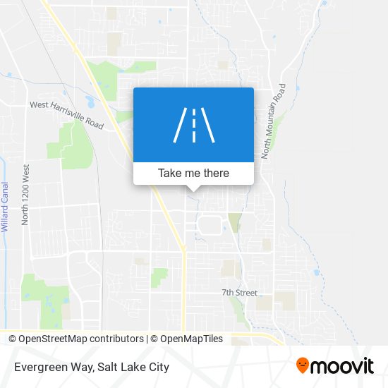 Evergreen Way map