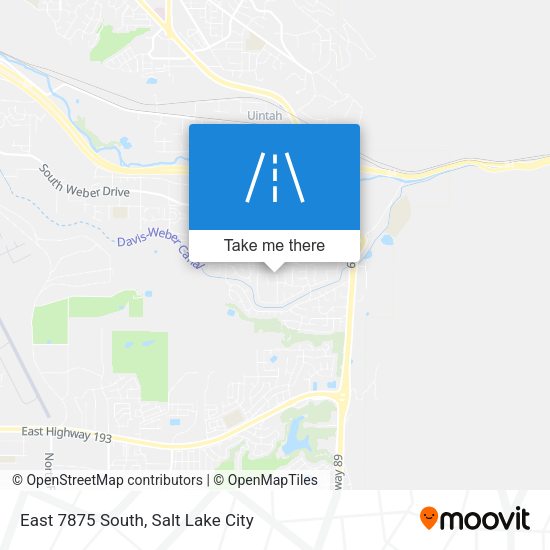 East 7875 South map
