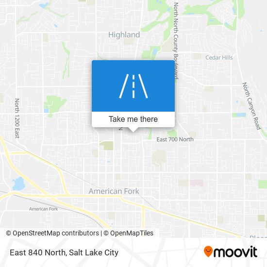 East 840 North map