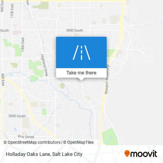 Holladay Oaks Lane map