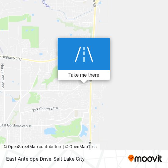 Mapa de East Antelope Drive