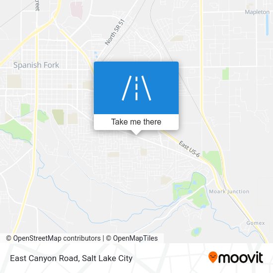 East Canyon Road map