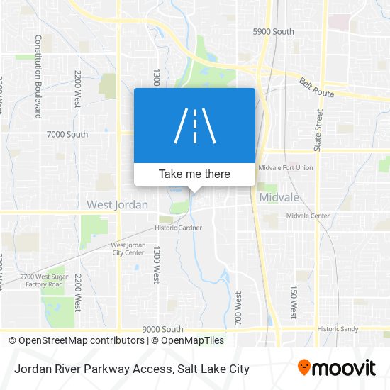 Jordan River Parkway Access map