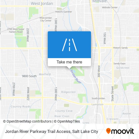 Jordan River Parkway Trail Access map