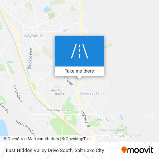 Mapa de East Hidden Valley Drive South