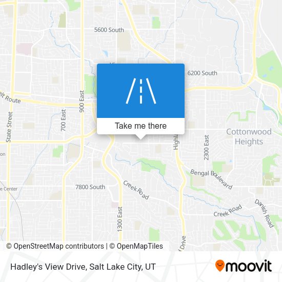 Hadley's View Drive map