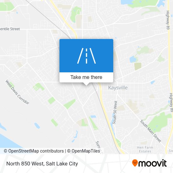 Mapa de North 850 West