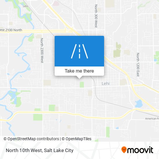 North 10th West map