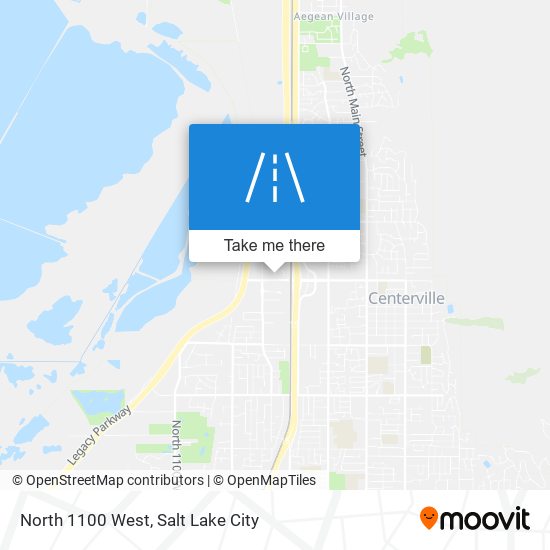 North 1100 West map