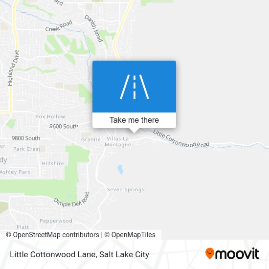 Little Cottonwood Lane map