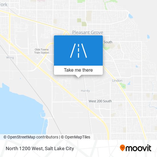 North 1200 West map