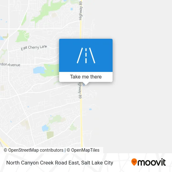 North Canyon Creek Road East map