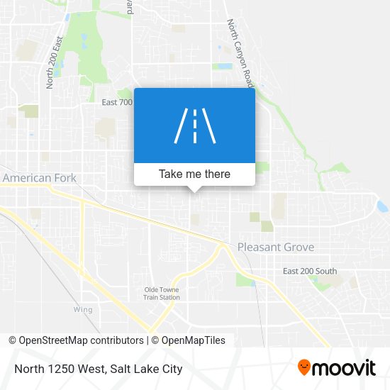 North 1250 West map
