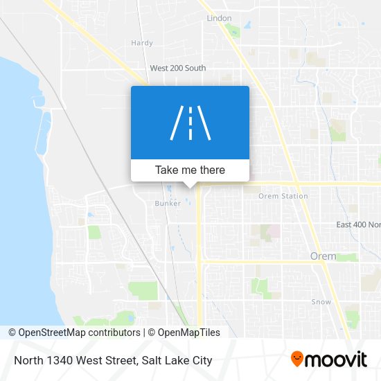 North 1340 West Street map